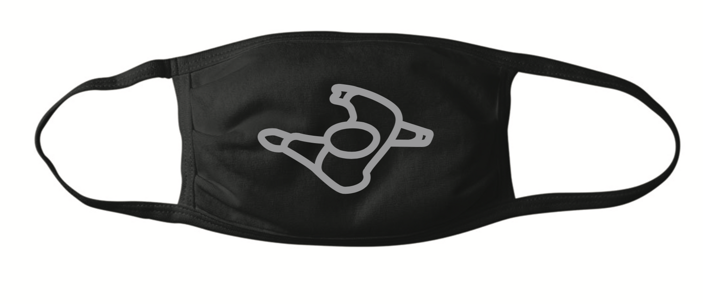 Mute Walking Man Mask3-ply, 100% cotton with elastic ear loops