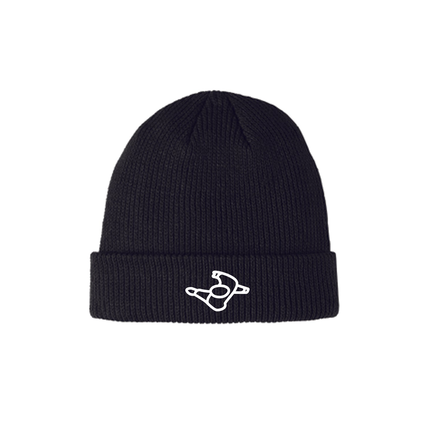 Mute Walking Man Logo - Black Beanie