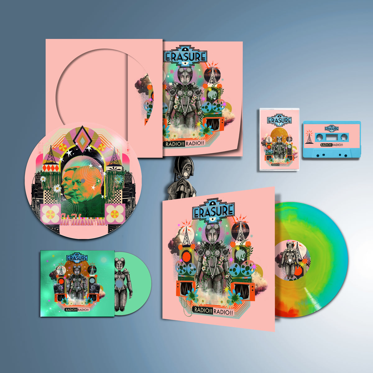Erasure - Radio!! Radio!! (Sunburst Vinyl + Picture Disc + Special Edition CD + Cassette)